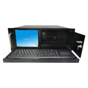 Server rack computer case portable with display and keyboard