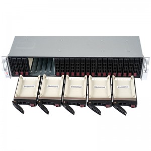 2U server chassis 16\8\24 disk slots 12GB backplane compatible with CRPS1+1 redundant power supply solution