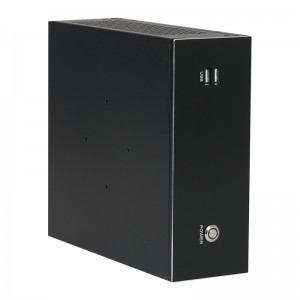 ITX mini PC case supports external power supply and features a high-gloss silver-edged aluminum panel.