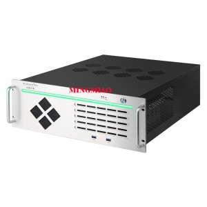 Aluminum panel industrial computer case with green light bar