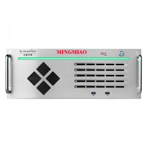 Aluminum panel industrial computer case with green light bar