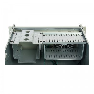 Industrial gray spot 4u rack case with keypad lock
