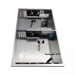 Rack-mounted 650MM depth dual motherboard dual power supply 4u computer case