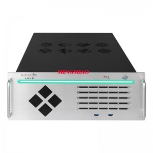Aluminum panel industrial computer case with green light bar